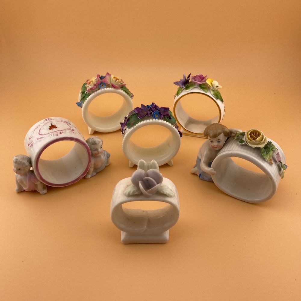 Napkin Rings Bone China Collectible 6 - Picture 2 of 16